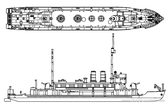 IJN Kashita [Gunboat] - drawings, dimensions, figures